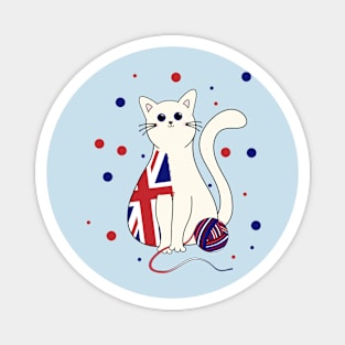 British Kitty Cat with String Magnet